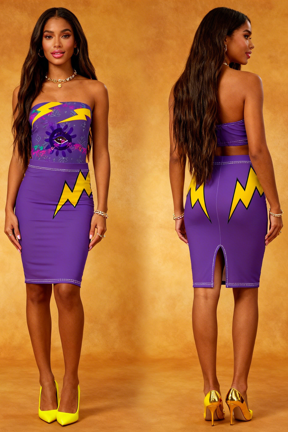 Royal Purple Pencil Skirt