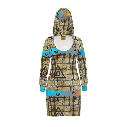 Brick Sigil “One” Pattern Brick Code Hoodie Dress One God Way