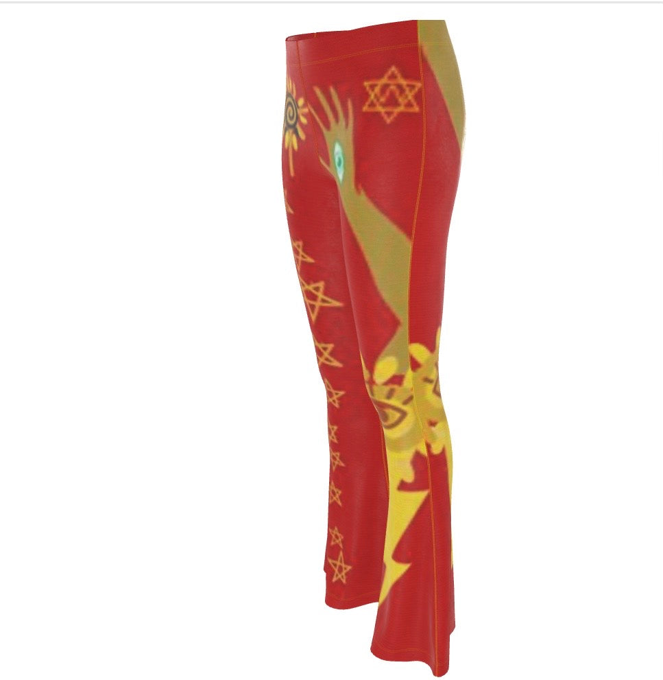 Her Quantum Red Power Leggings