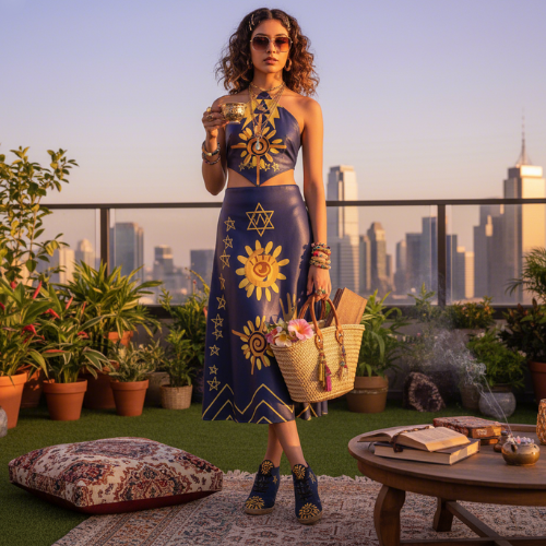 Wisticle magic lady silk skirt