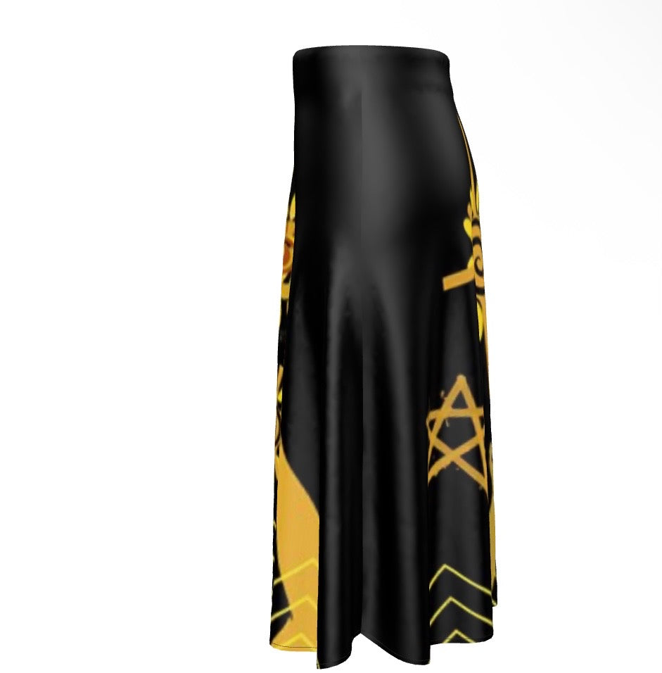 Fire Water Dragon Mother Silk Skirt Black Onyx | The Esmerelda Energy