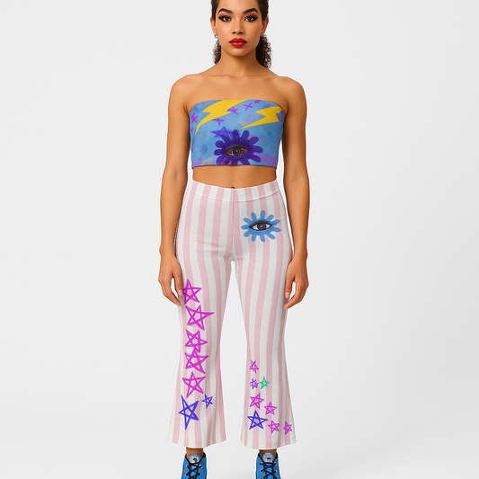 Stardust Aura High Waisted Flared Leggings