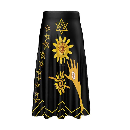 Fire Water Dragon Mother Silk Skirt Black Onyx | The Esmerelda Energy