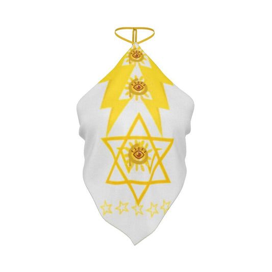 Divine White And Gold Wisticle’s Solar Joy Frequency Silk Bodice