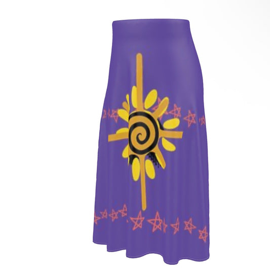 Fifi Gone Wild For God Silk Skirt Violet Crown | The Esmerelda Energy